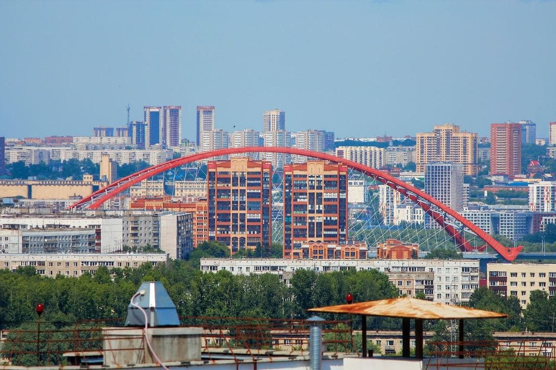 Бугринский мост через Обь в Новосибирске